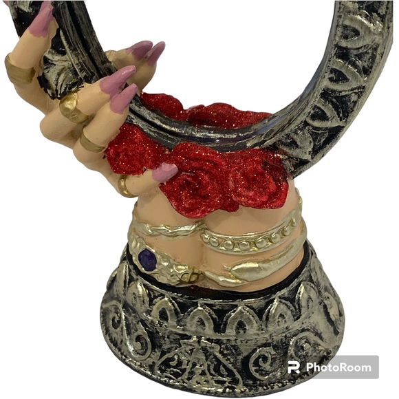 Fortune teller mirror with red roses oddity hallows Eve - Picture 7 of 12